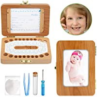 Los mejores  - Ballery Caja de dientes bebés- Caja para Guardar Dientes de Bebé para Niño y Niña Almacenaje Madera de Souvenir Teeth…